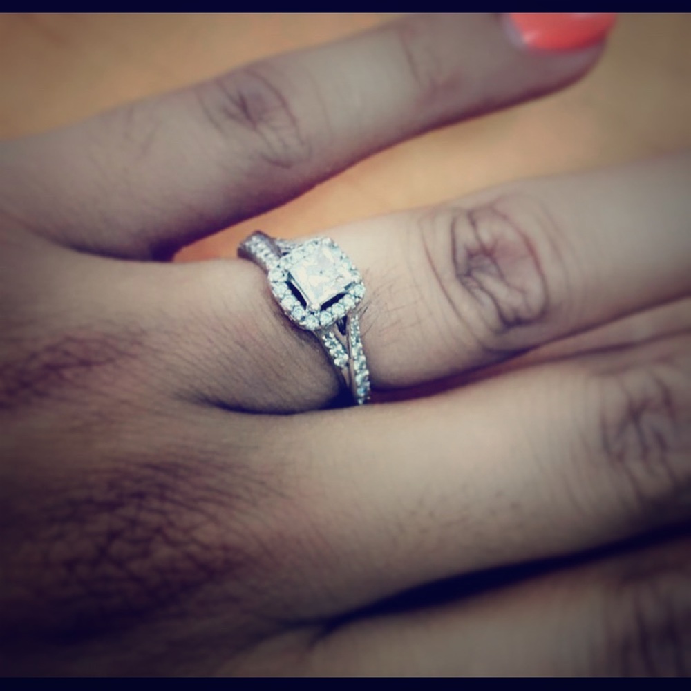 Princess cut engagement ring